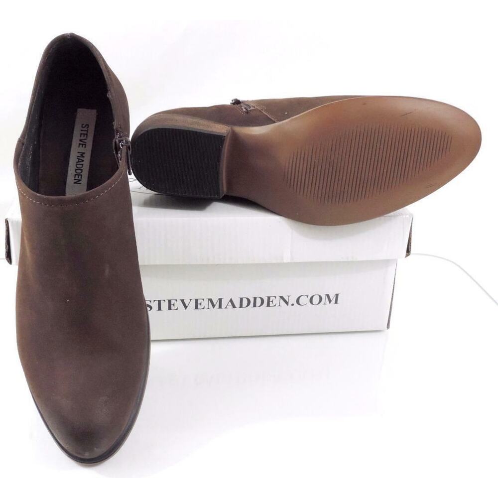 Women's Shoes Steve Madden KATYY KATY Ankle Boots Booties Brown Nubuck Size 9.5 - Picture 8 of 8